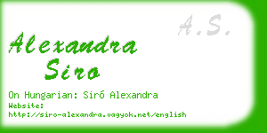 alexandra siro business card